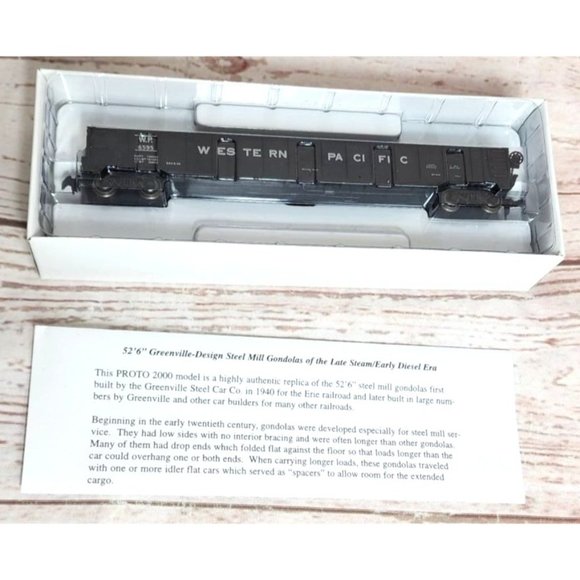 Proto 2000 Series HO Scale Factory Assembled 52’ 6” Drop End Mill Gondola Train - Picture 4 of 15